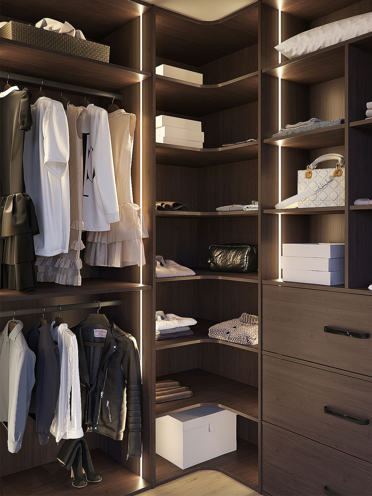 closet-with-clothes-wood-dark